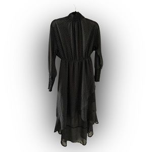 Ruffle High Low Hem Polka Dot Dress